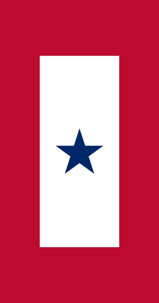 Service Star Banner With Cord And Tassel American Made Flag Blue Star Service Flags In Us Military
