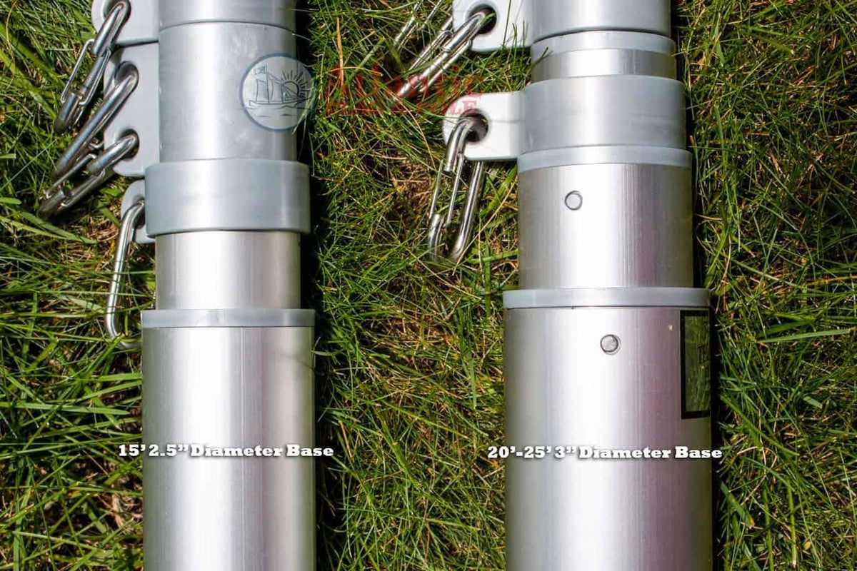 Telescoping Flagpole With Free American Flag Securi-Shur Anti-Theft Locking Clamp And Lifetime Guarantee American Made Flagpole