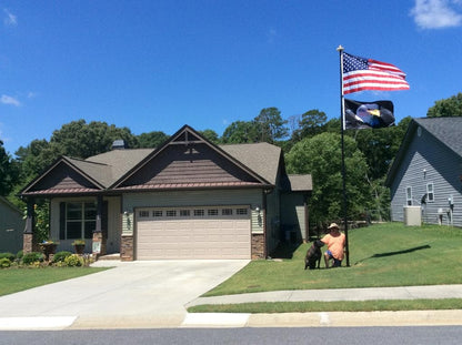Phoenix Telescoping Flagpole Premier Kit | Starter Bundle - installation view