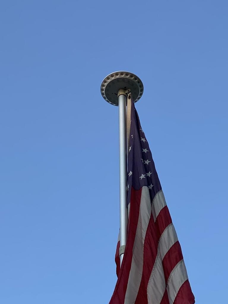 Atlantic Flagpole TelePatriot 600 Series solar light, 600 lumen, IP65 waterproof design with ABS material