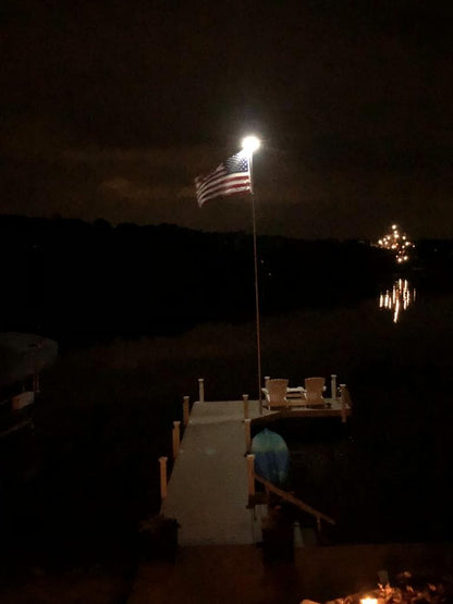 TelePatriot 800 Series Solar Flagpole Light - 200 LED Waterproof IP65 - product view