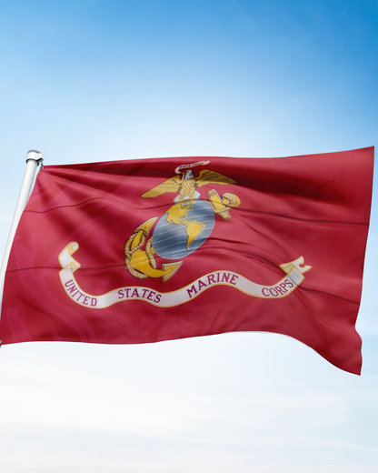 United States Marine Corps DURAFLIGHT flag by Atlantic Flag & Pole, durable fabric with vibrant colors