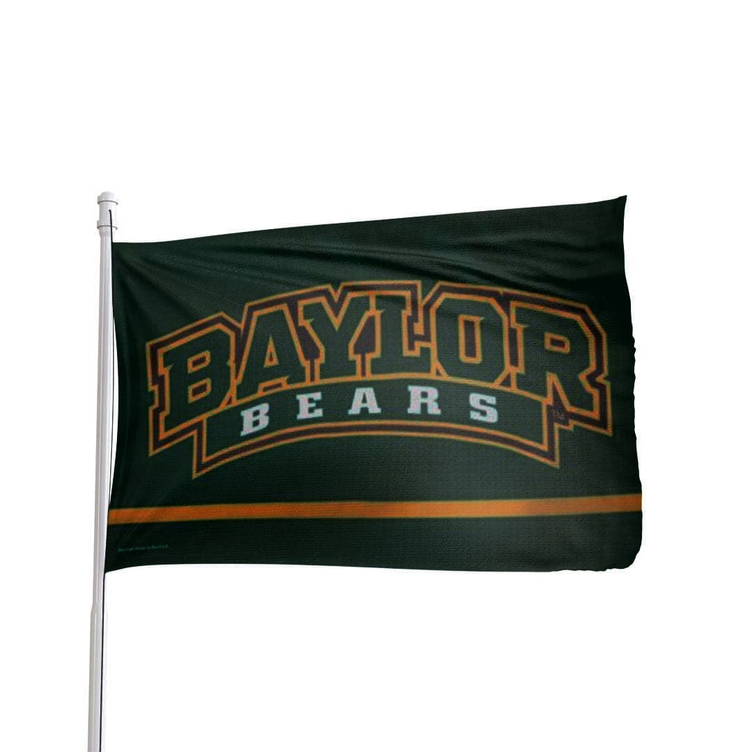 Baylor Bears 3x5 NCAA flag made of premium durable fabric, featuring vibrant green and gold colors.