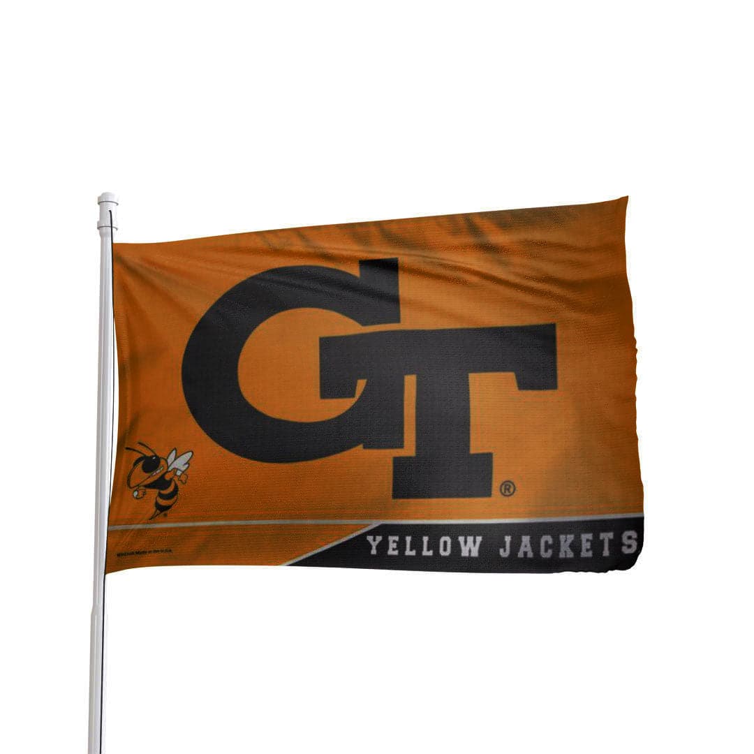 Georgia Tech Yellow Jackets 3x5 NCAA flag in vibrant colors, featuring the team's logo, by Atlantic Flag & Pole Inc.