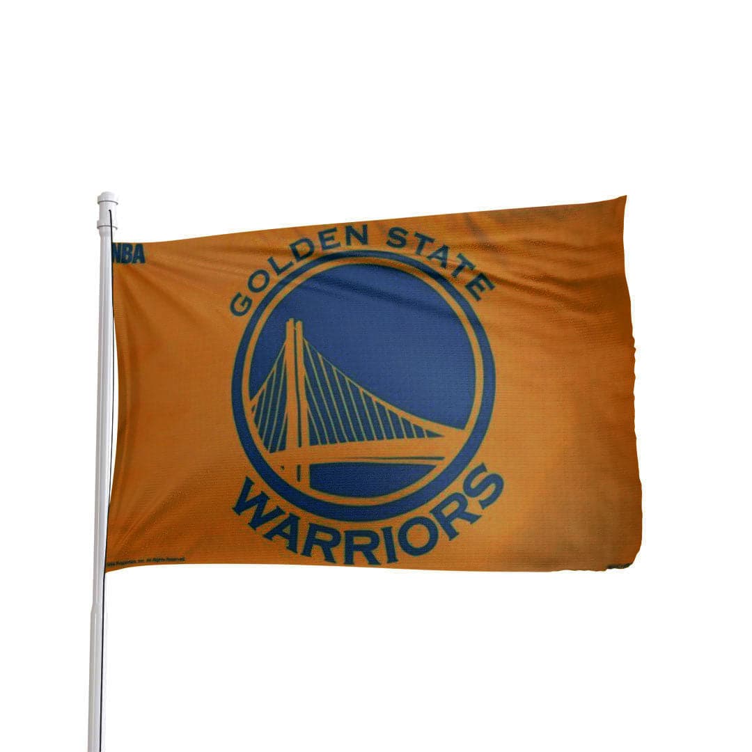 Golden State Warriors 3x5 polyester flag with vibrant team colors and durable design by Atlantic Flag & Pole Inc.