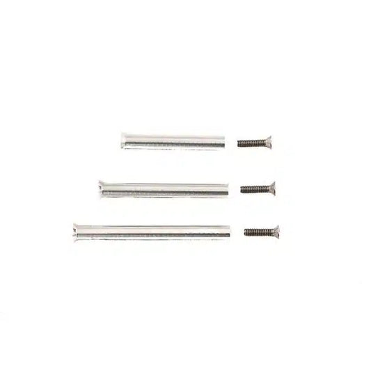 Silver flagpole post fastener set by Atlantic Flagpole for 15ft to 20ft flagpoles.