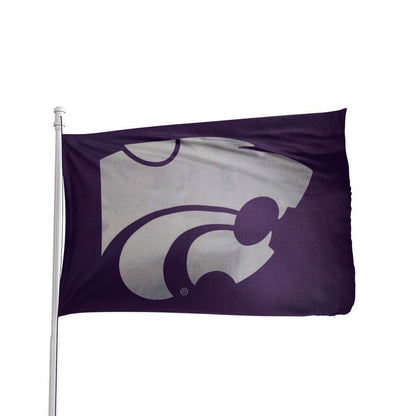 Kansas State Wildcats 3x5 flag in purple and white, premium durable fabric by Atlantic Flag & Pole Inc.