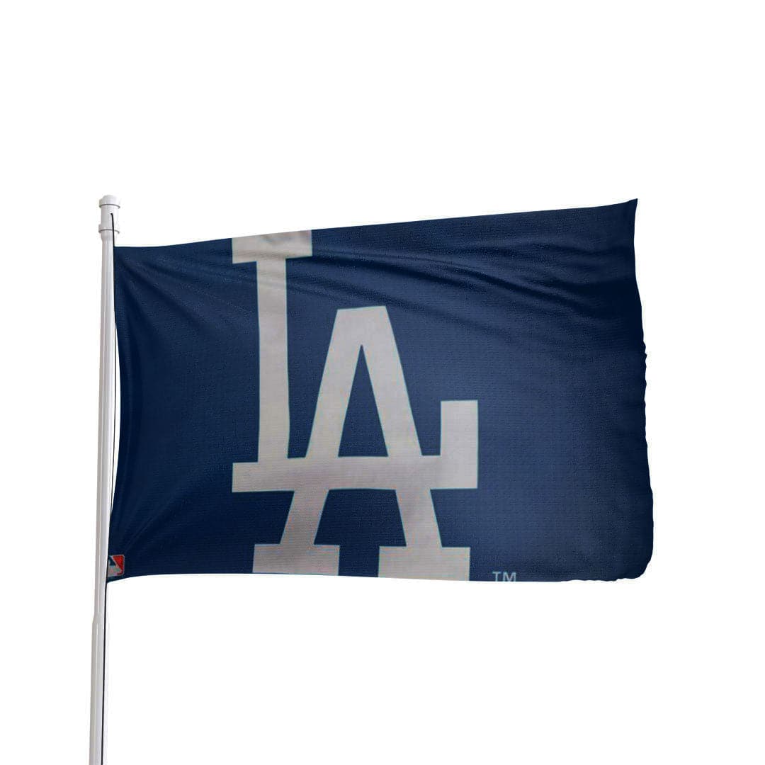 Los Angeles Dodgers 3x5 flag in blue with team logo, by Atlantic Flag & Pole Inc.