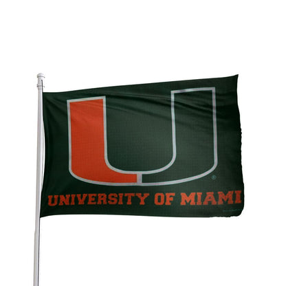 Miami Hurricanes 3x5 Flag - Premium NCAA Officially Licensed - product view
