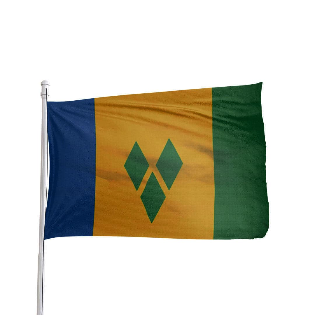 Saint Vincent and the Grenadines flag with vibrant colors and bold design by Atlantic Flag & Pole Inc.