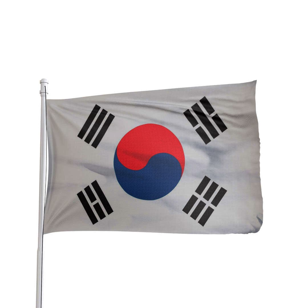 South Korea flag with vibrant colors and detailed design by Atlantic Flag & Pole Inc.