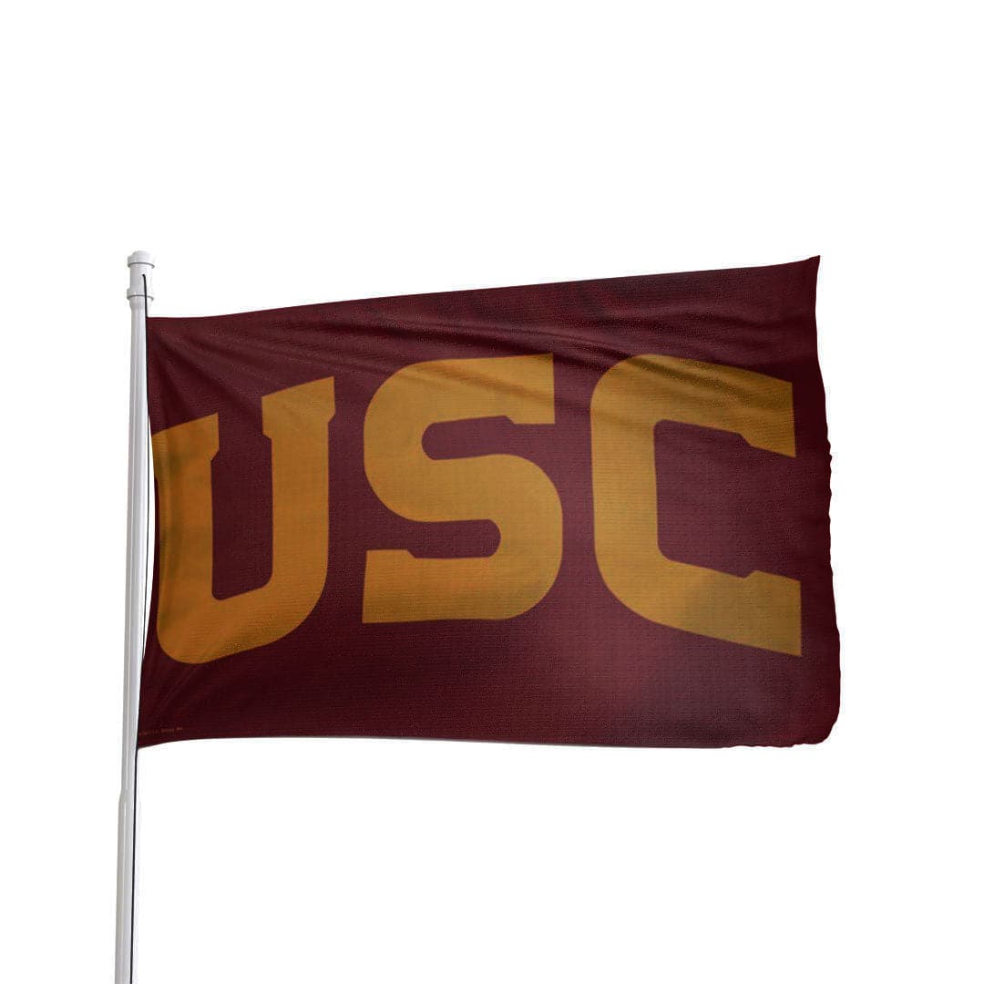 USC Trojans 3x5 flag in cardinal and gold with grommets by Atlantic Flag & Pole Inc.