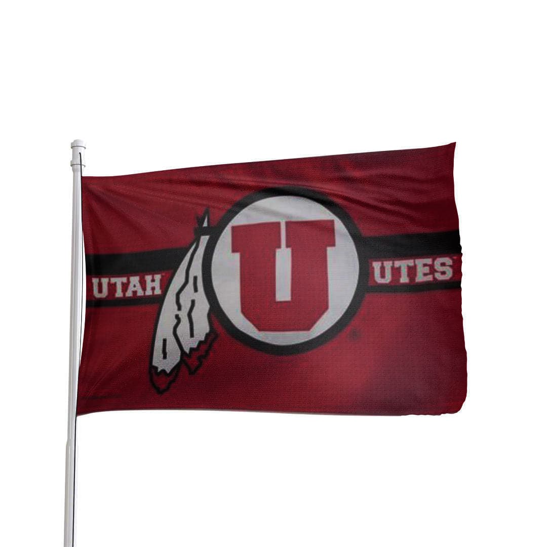 Utah Utes 3x5 premium college flag in vibrant colors with grommets by Atlantic Flag & Pole Inc.