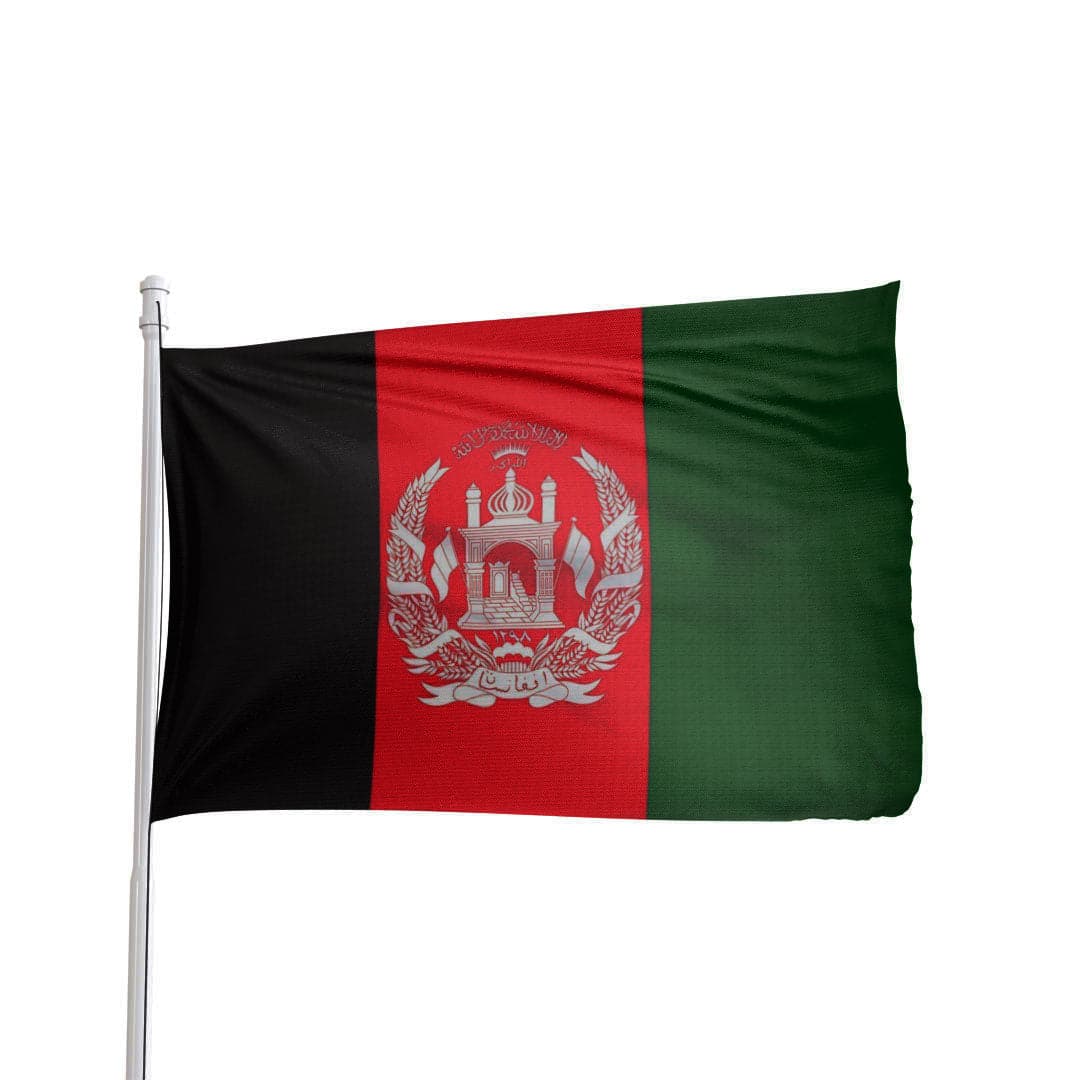 3x5 ft Afghanistan flag in 100% nylon for outdoor use by Atlantic Flag & Pole Inc.