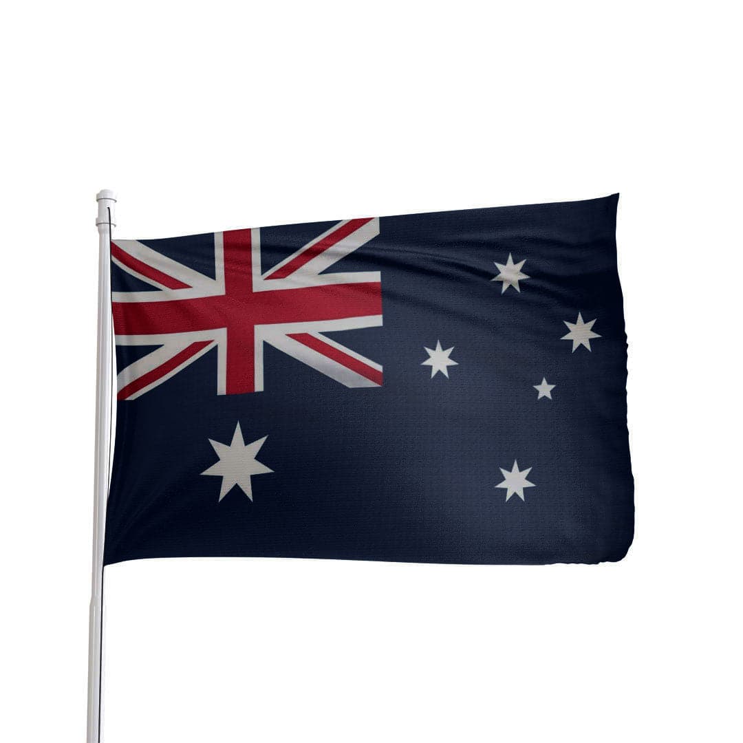 Australia National Flag 3x5 ft in 100% nylon, vibrant colors, suitable for outdoor display by Atlantic Flag & Pole Inc.