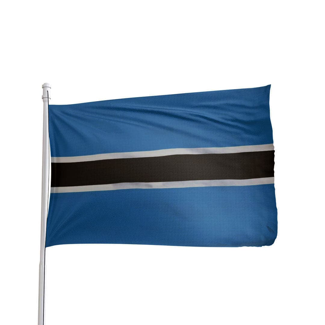 Botswana 3x5 ft nylon outdoor flag featuring bold blue and black stripes by Atlantic Flag & Pole Inc.