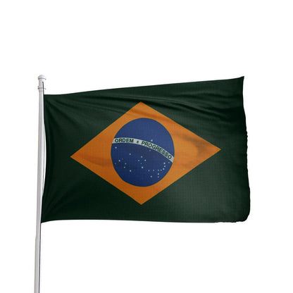 Nylon Brazil flag 3x5 feet with brass grommets, vibrant colors, and authentic design by Atlantic Flag & Pole Inc.