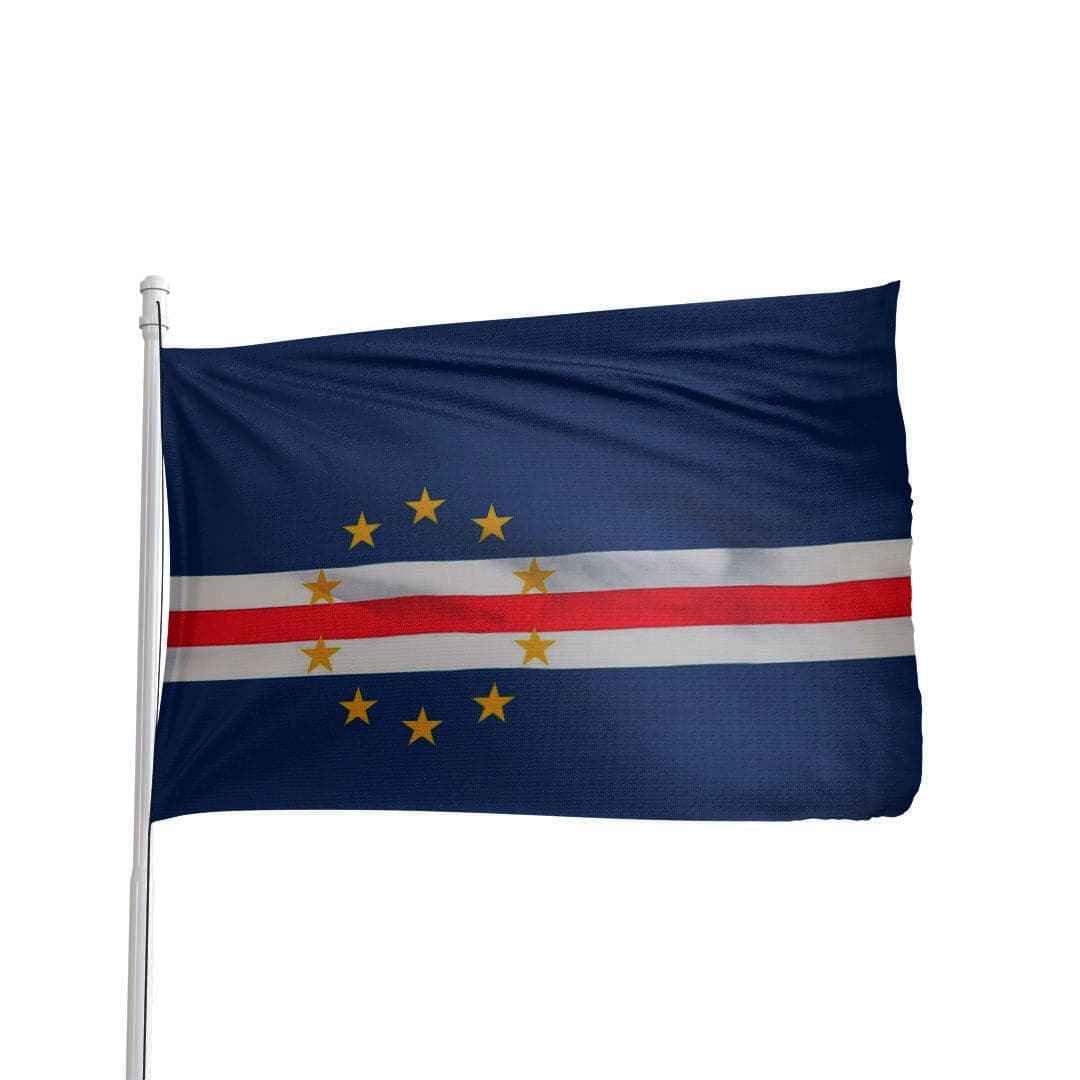 Cape Verde flag in 3x5 ft outdoor nylon with brass grommets, featuring vibrant colors and authentic design by Atlantic Flag 
