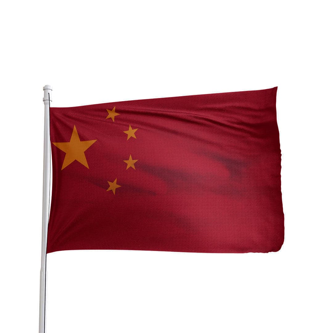 Authentic nylon China flag 3x5 feet with brass grommets by Atlantic Flag & Pole Inc.