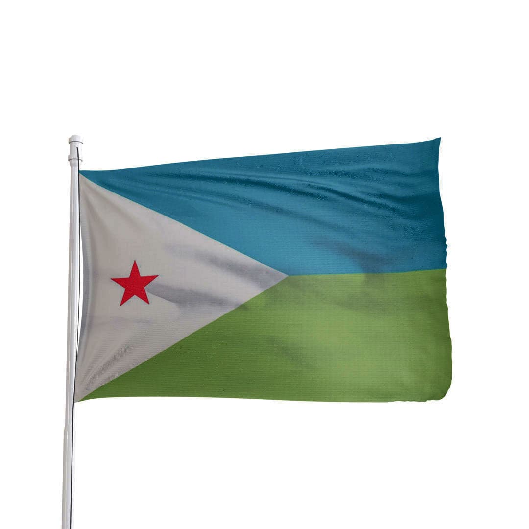Authentic Djibouti Flag 3x5 Ft - 100% Nylon Outdoor Flag - product view