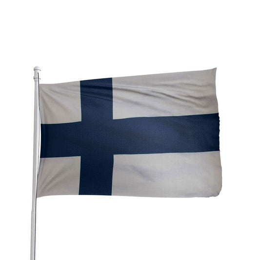 Finland flag 3x5 ft in nylon with brass grommets and canvas heading by Atlantic Flag & Pole Inc.
