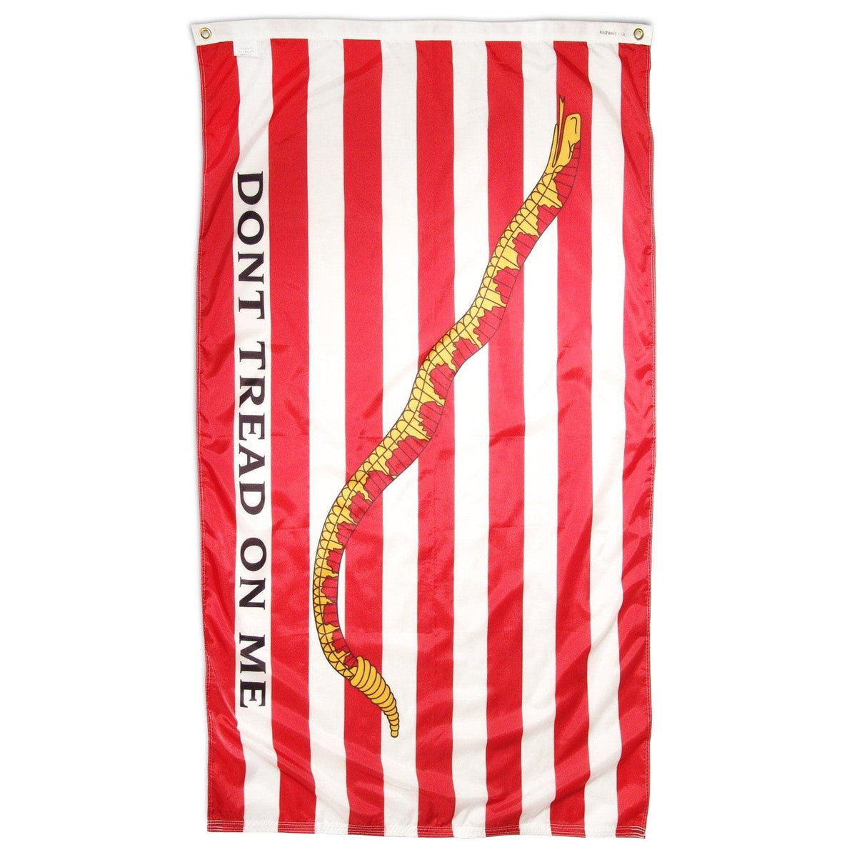1st Navy Jack flag featuring a rattlesnake and 13 stripes, by Atlantic Flag & Pole Inc.