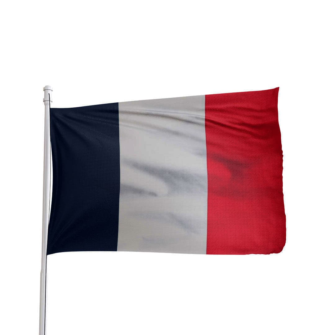 3x5 nylon France flag with vibrant blue, white, and red colors by Atlantic Flag & Pole Inc.