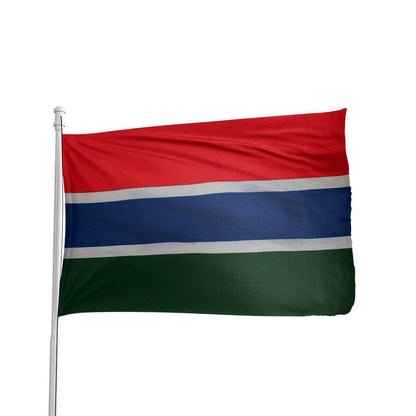 Gambia 3x5 ft outdoor nylon flag with brass grommets by Atlantic Flag & Pole Inc.