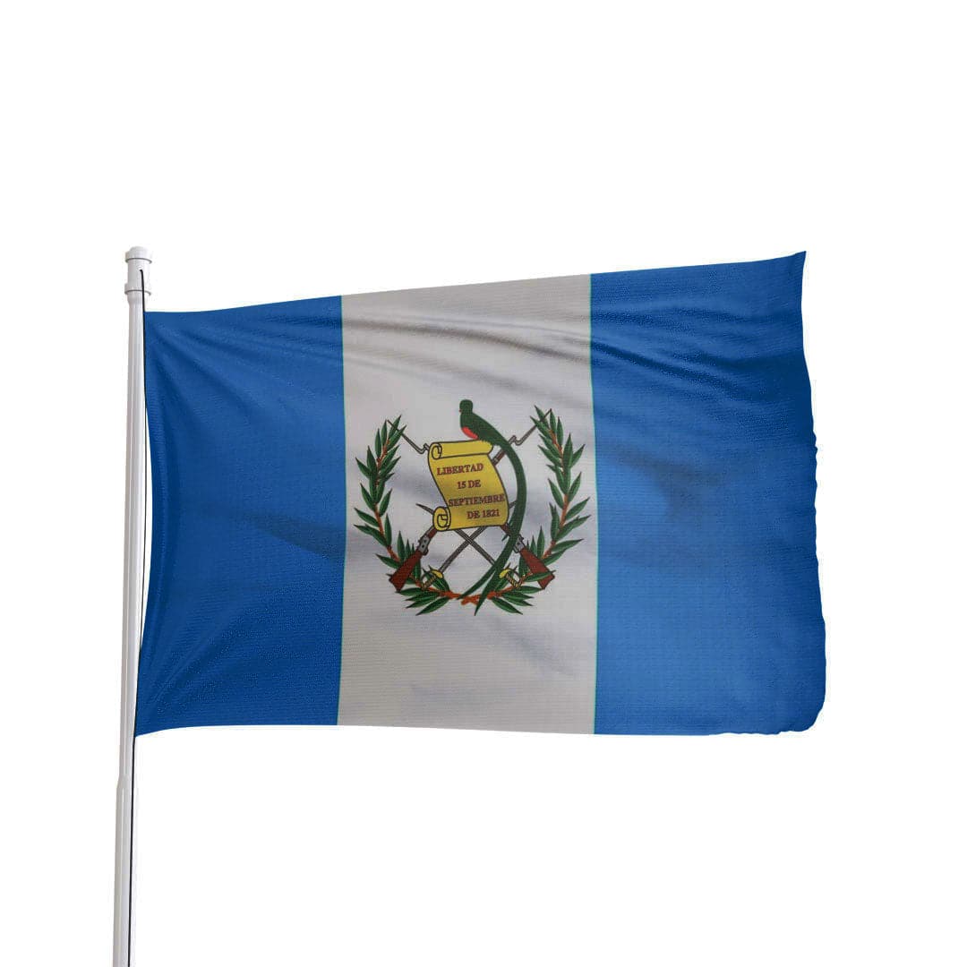 Premium nylon Guatemala flag 3x5 ft with brass grommets and canvas heading by Atlantic Flag & Pole Inc.