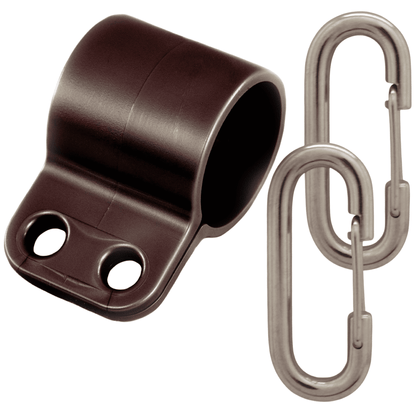 Atlantic Flag & Pole double flag harness 360° swivel kit with telescoping pole in black bronze