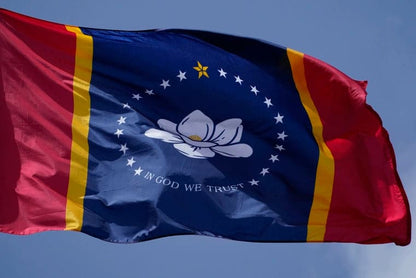 Mississippi state flag in vibrant colors, made in the USA by Atlantic Flagpole