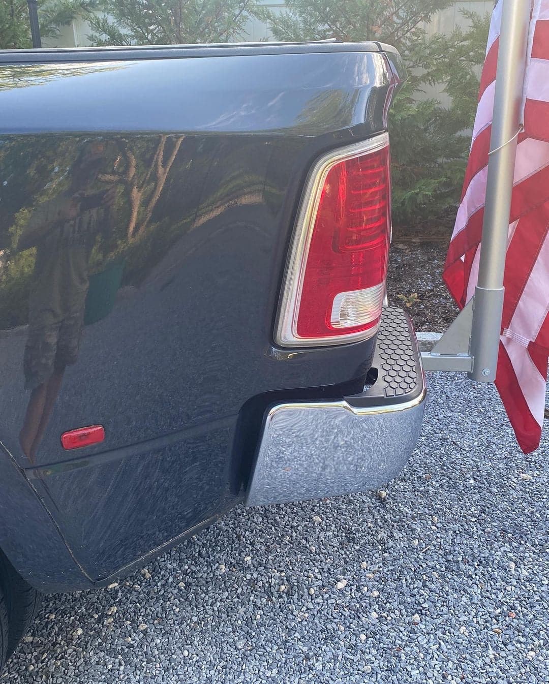TelePatriot Aluminum Hitch Mount Flagpole - 2" RV Receiver - installation view