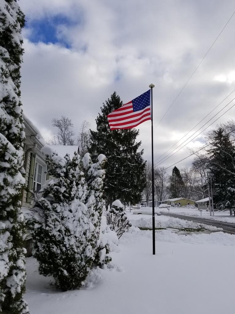 Premium American-Made Nylon US Flag - All Sizes (2'x3' to 30'x60') - installation view