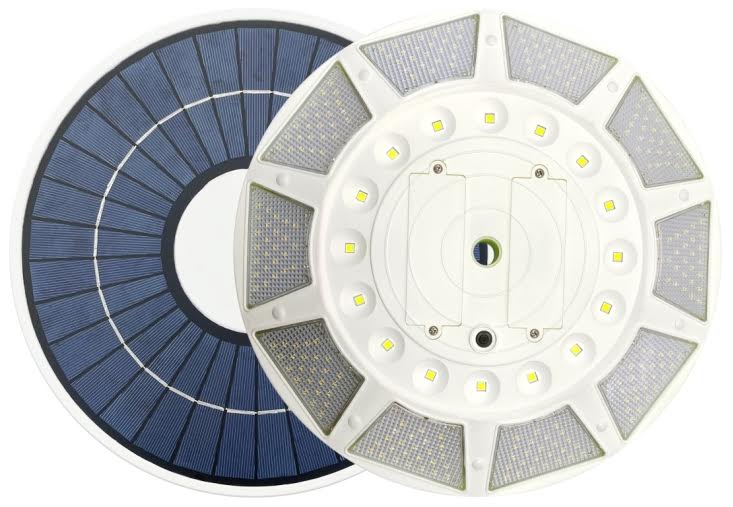 Atlantic Flagpole 2200 Lumen Solar Flagpole Light with 240 LED array and 20-hour battery, ideal for American flag illuminati