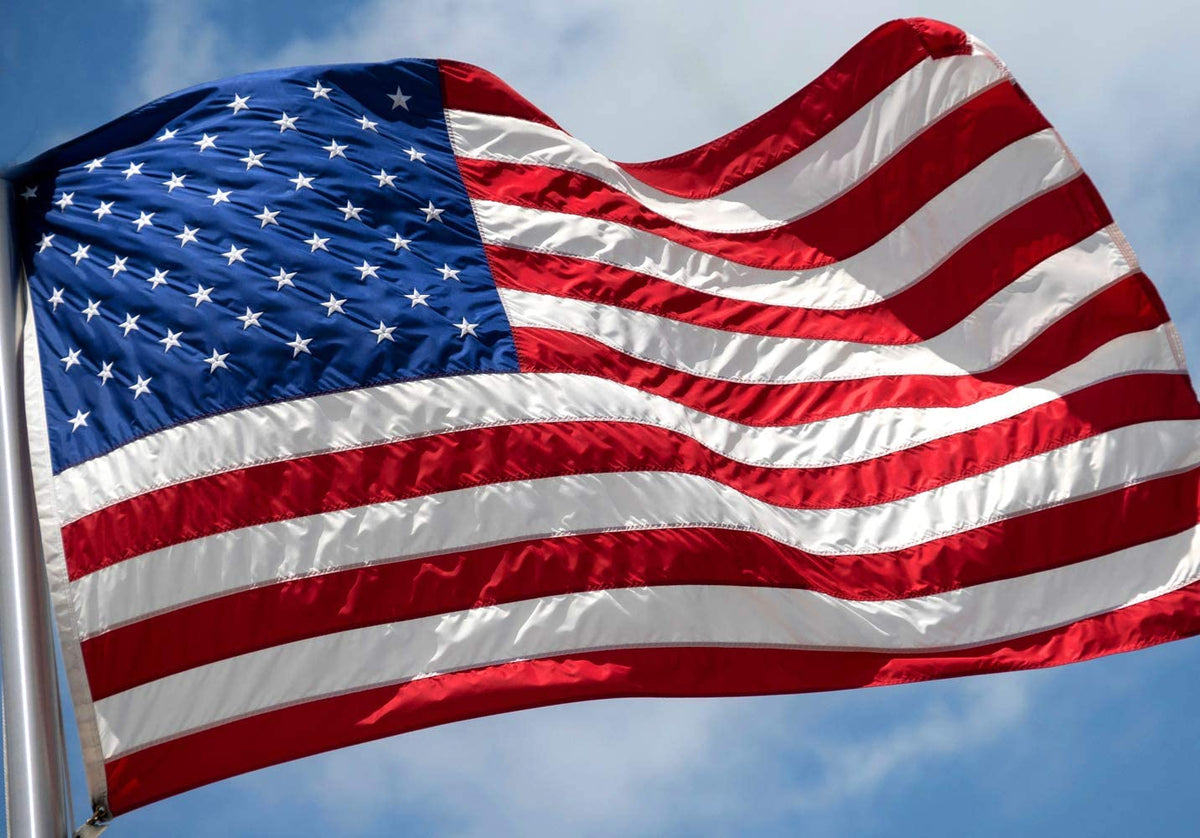 Premium American-Made Nylon US Flag - All Sizes (2'x3' to 30'x60') - packaging view