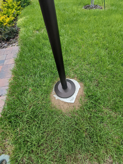 Black bronze forged aluminum flash collar for flagpoles, featuring a sleek anodized finish, by Atlantic Flag & Pole Inc.