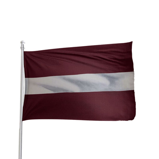 Latvia flag 3x5 ft made of 100% nylon with brass grommets, by Atlantic Flag & Pole Inc.