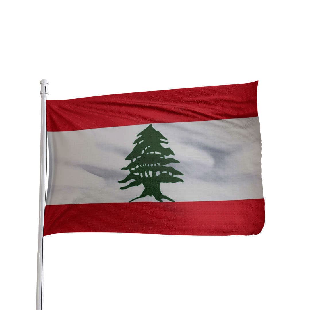 3x5 ft Lebanon flag made of 100% nylon with brass grommets by Atlantic Flag & Pole Inc.