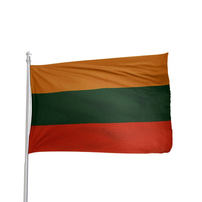Lithuania flag, 3x5 ft, 100% nylon, outdoor use, brass grommets, canvas heading, by Atlantic Flag & Pole Inc.