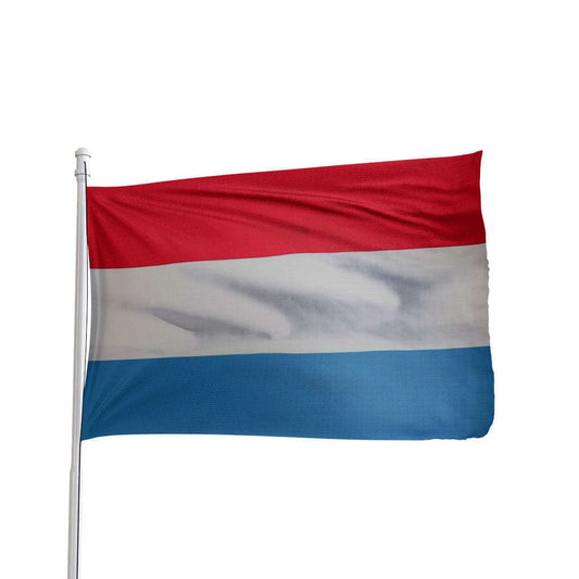 Luxembourg flag 3x5 ft in 100% nylon with brass grommets and canvas heading by Atlantic Flag & Pole Inc.