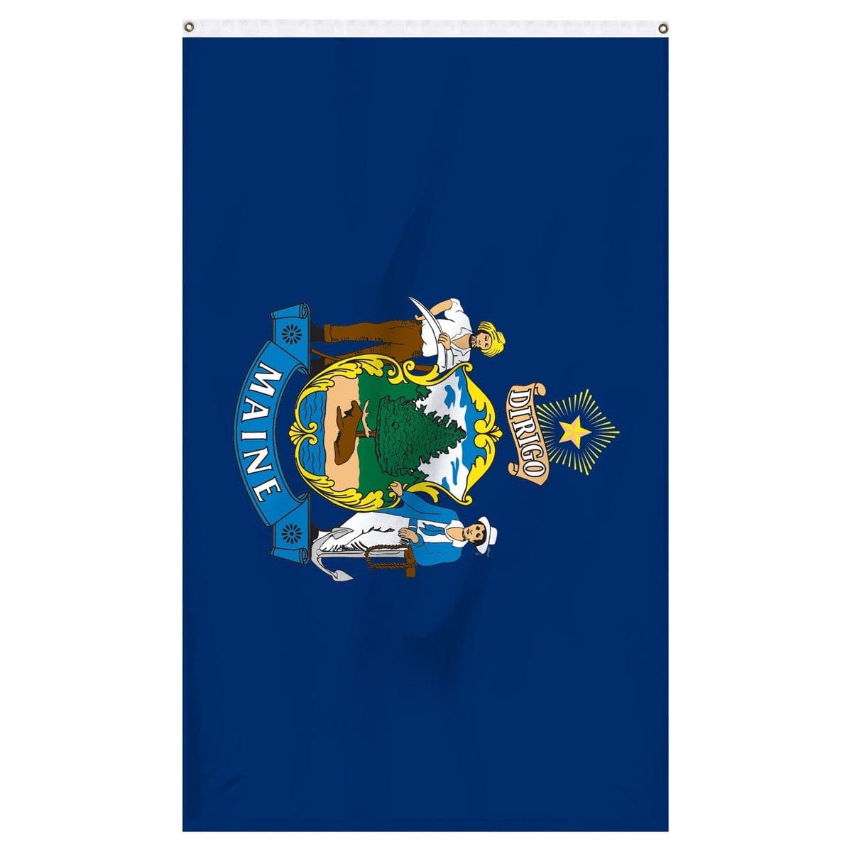 Maine State Flag - detailed view