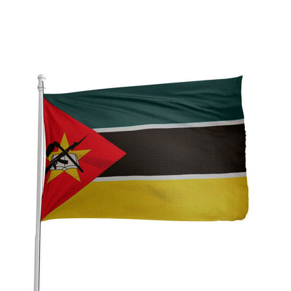 3x5 ft Mozambique flag in 100% nylon with brass grommets by Atlantic Flag & Pole Inc.