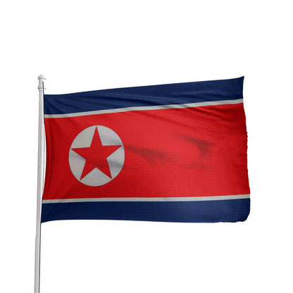 North Korea flag 3x5 ft made of 100% nylon with brass grommets, by Atlantic Flag & Pole Inc.