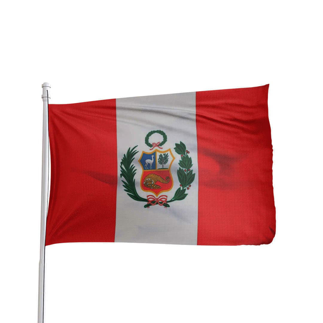 Peru Flag 3x5 Ft - 100% Nylon Outdoor International Flag - product view