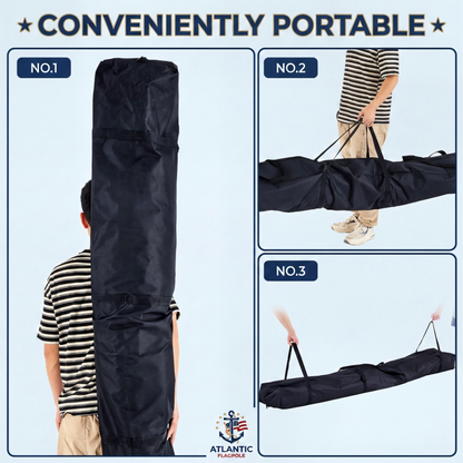 Phoenix telescoping flagpole carrying bag — protective travel case for 20ft and 25ft poles