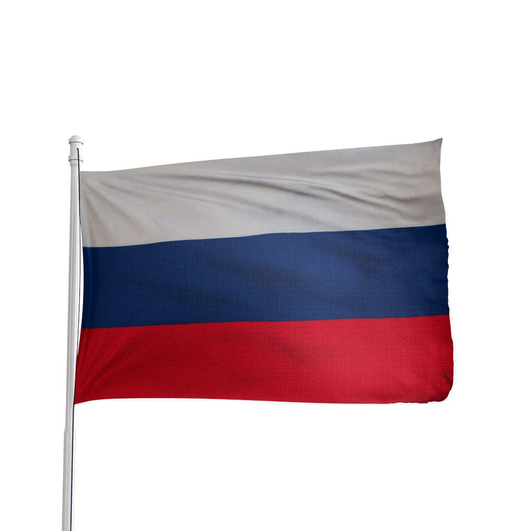 3x5 ft outdoor Russia flag in durable nylon with brass grommets and canvas heading by Atlantic Flag & Pole Inc.
