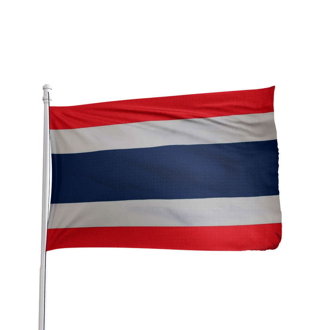 Vibrant Thailand flag featuring blue, red, and white stripes, by Atlantic Flag & Pole Inc.