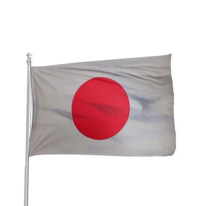 White Japan flag with red circle, made of durable fabric, by Atlantic Flag & Pole Inc.