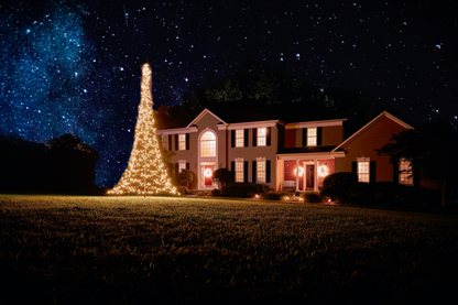 Patriot Glo LED Flagpole Christmas Tree Kit (20' & 25') - in-use demonstration
