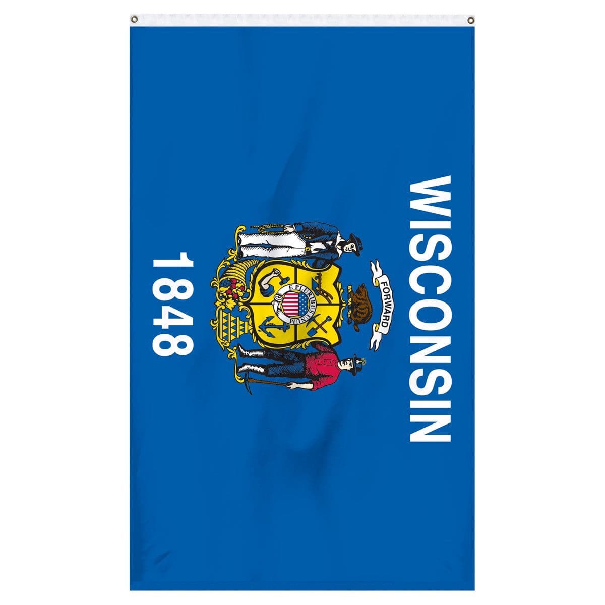 Wisconsin State Flag - detailed view